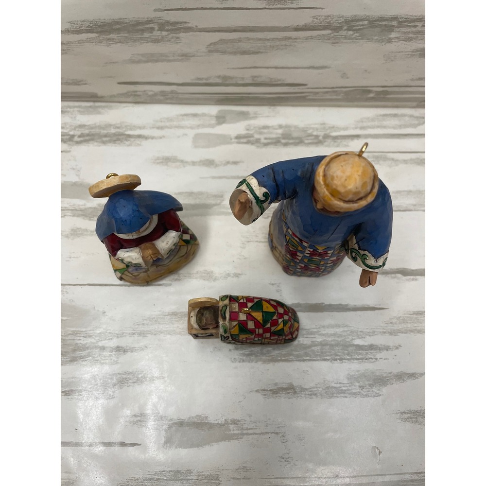 Jim Shore Nativity Holy Family Ornament set of 3 - Picture 7 of 9